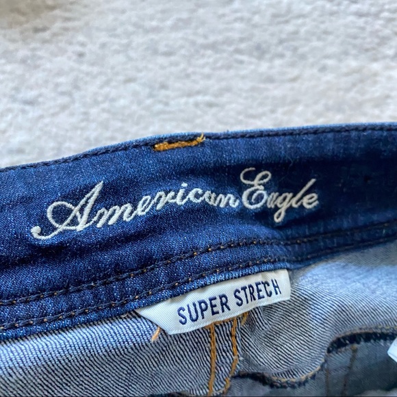 AMERICAN EAGLE Dark Wash Low Rise Original Boot Cut Super Stretch Jeans - Picture 6 of 10